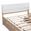 Structure de lit double moderne avec lit gigogne simple et 2 tiroirs-106845164