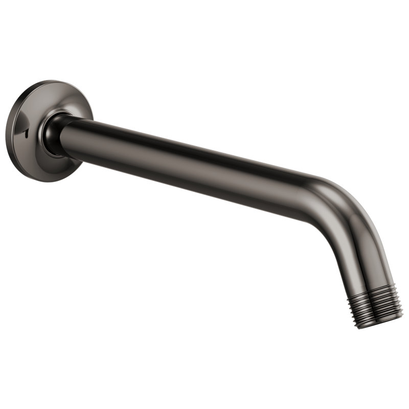 Kintsu® 10" Shower Arm and Flange, Brilliance Black Onyx