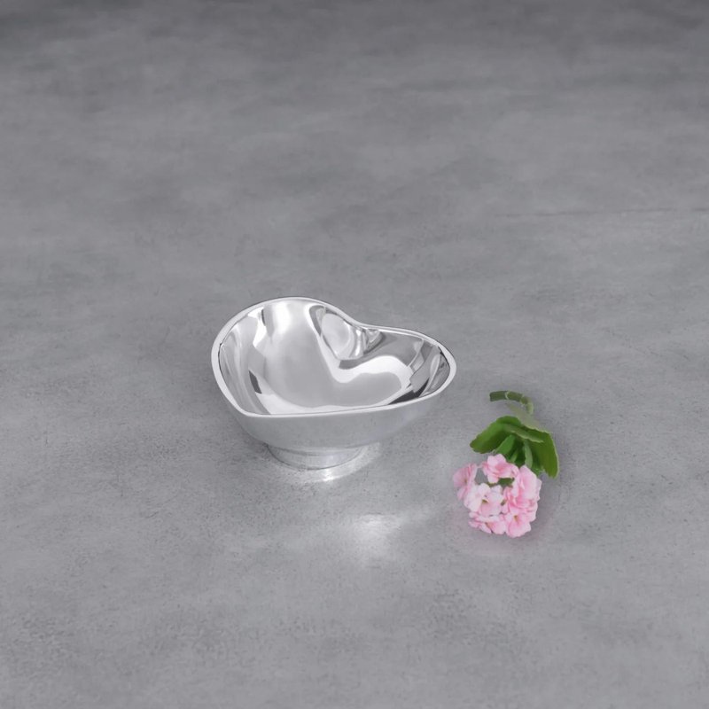 Giftables Handmade Aluminum Dessert Bowl, Silver