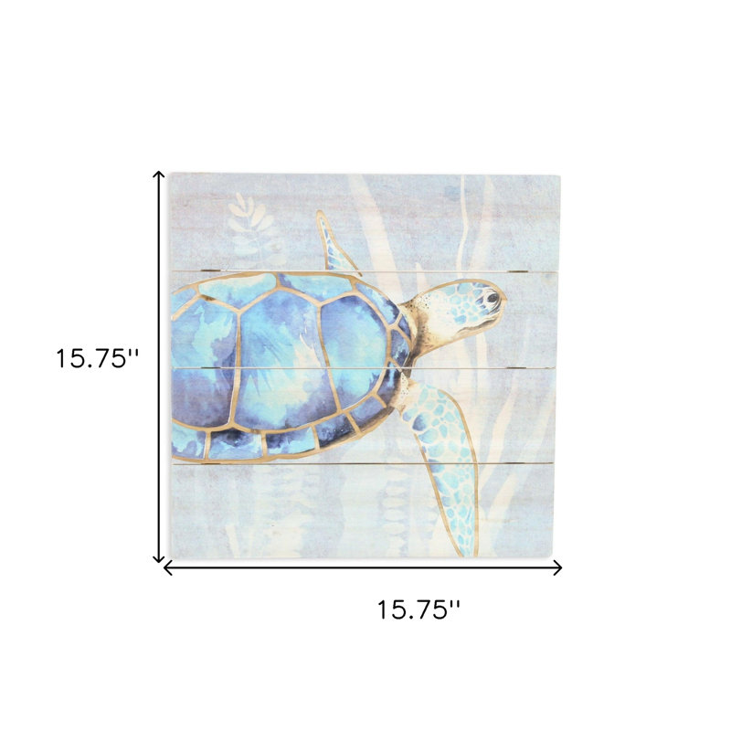 «Tortue de mer nageuse», art mural sans cadre