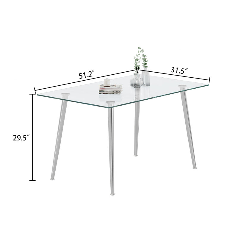 Ensemble de salle à manger 5 pièces Garold, Gris/argent, Argent argent