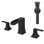 Bathroom Faucets For Sink 3 Hole ORB 8 Inch Widespread Bathroom Sink Faucet With Pop Up Drain Double Lever Handle Faucet Bathroom Vanity Faucet Basin Mixer Tap Faucet With Hose
