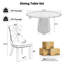 Ensemble de table de salle à manger ronde avec 4 chaises capitonnées rembourrées, ensemble de table de salle à manger de style Mid-Century pour coin-repas de cuisine-133588360-133588365-133588367