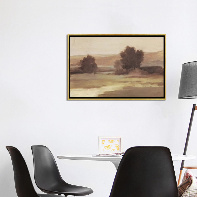 "Discrète Landscape II" par Ethan Harper, reproduction d’art, Pas de tapis, H 26 po x l 40 po x 1,5 po, Toile encadrée d'or