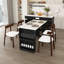Ensemble d'îlot de cuisine avec 4 chaises en bois massif-2113635880