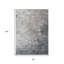 Tapis d'extérieur lavable abstrait taupe brun et argent 8 pi x 10 pi