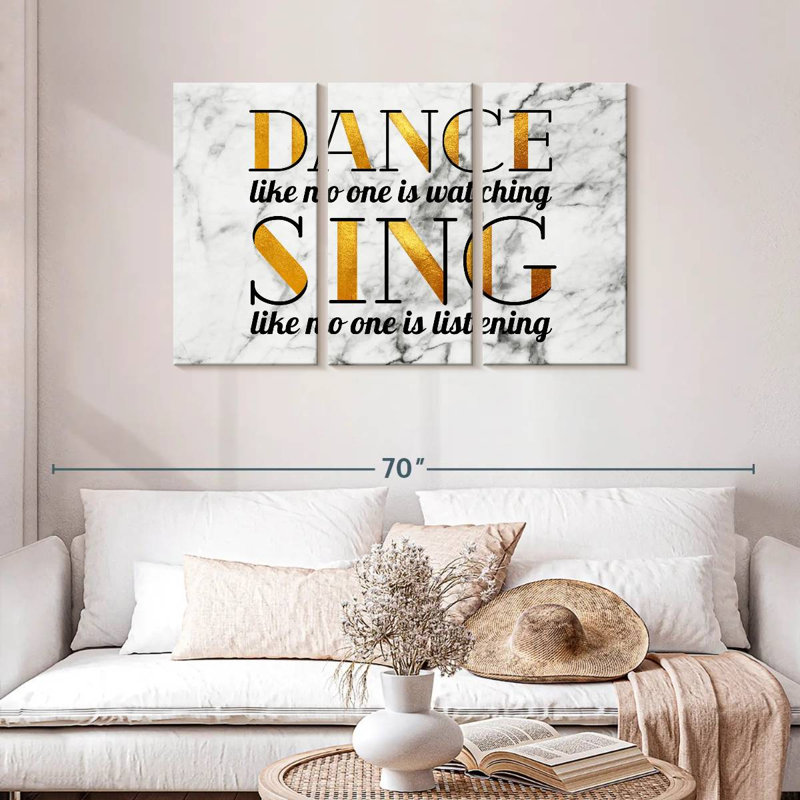 Tergel Dance And Sing Quotes, 28" H x 45" W
