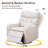 37'W Modern Faux Leather Oversize Power Recliner Chair With Swivel and Rocker-2096449561