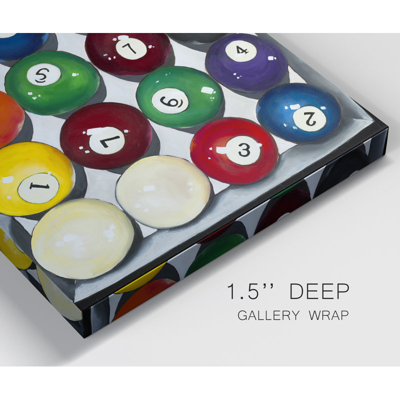 Rétro billard - impression, H 40 po x l 40 po x P 1 po