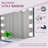 Hollywood Touch Duo Tone Wide Lighted Makeup Mirror with 14 LED Bulb Vanity Mirror with Touch Sensor-55837499
