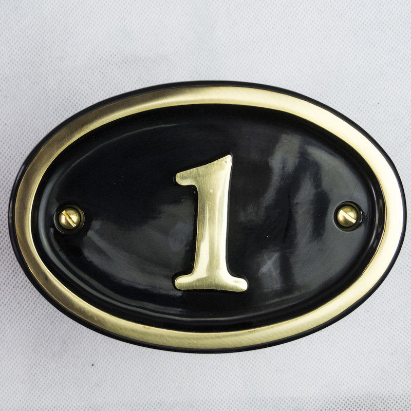 Tyrinia 10cm H Reflective Aluminum House Number, 1