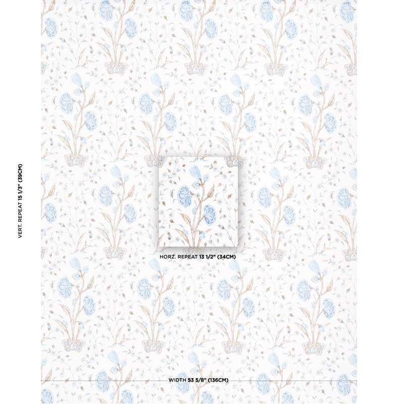 Khilana Floral Wallpaper, Sky