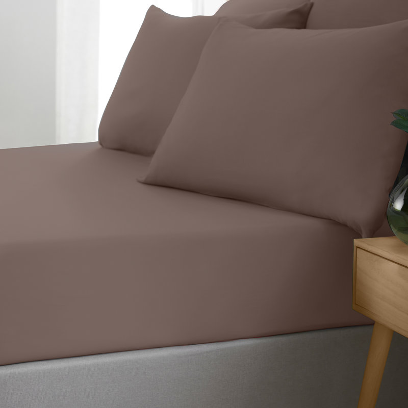So Soft Easy Iron Fitted Sheet, Double, Chocolate