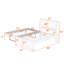 Lit plateforme double en bois avec lit gigogne-27836022