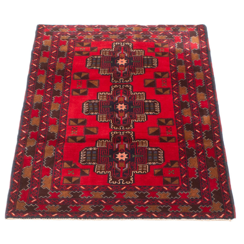 Tapis rouge Teimani 3 pi 0 po x 4 pi 11 po