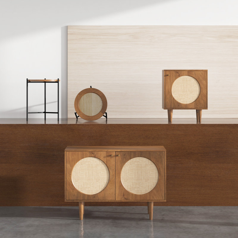 Peltz 39.5'' Solid Wood Sideboard, Walnut