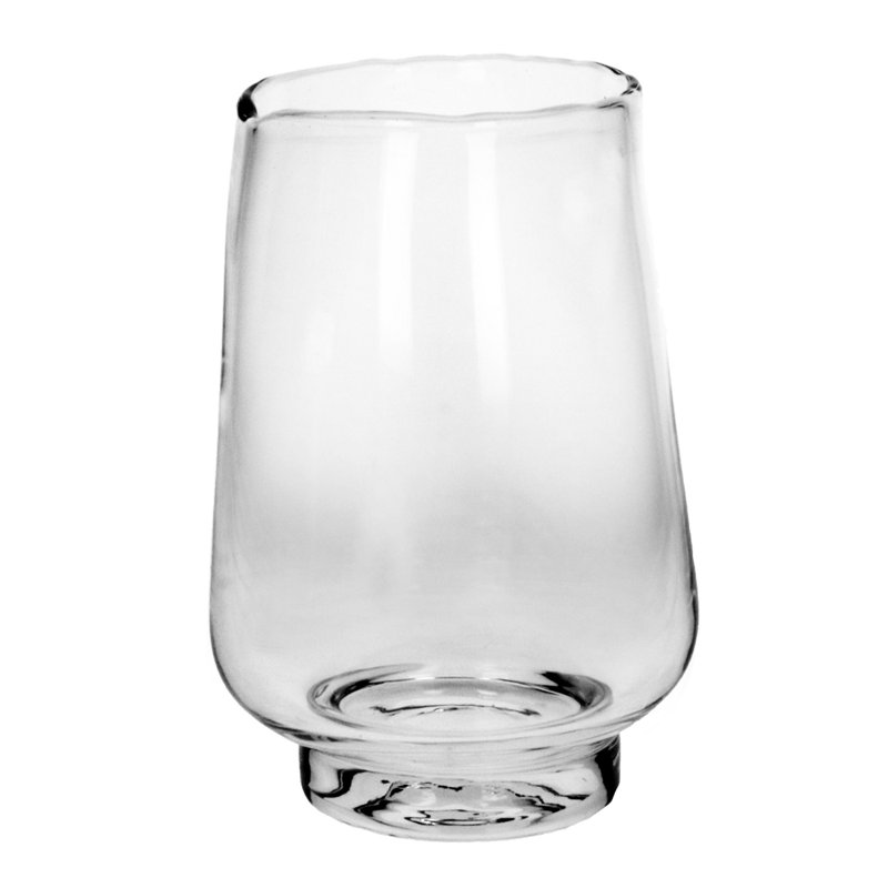 Vase en verre transparent Elyza, H 14,17 po x l 9,84 po x P 9,84 po