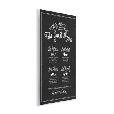 Le guide de chambre d'invités par Lettered and Lined - reproduction d'art textuel sur toile