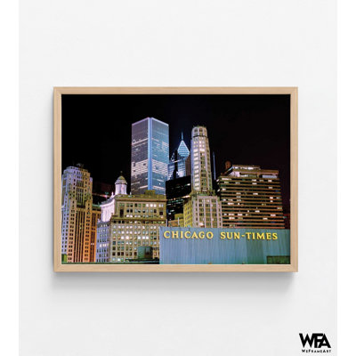 «Chicago Skyline», reproduction d'art de la ville encadrée, reproduction de photo de l'Illinois, impression de photo de la ville, art mural urbain, art mural encadré