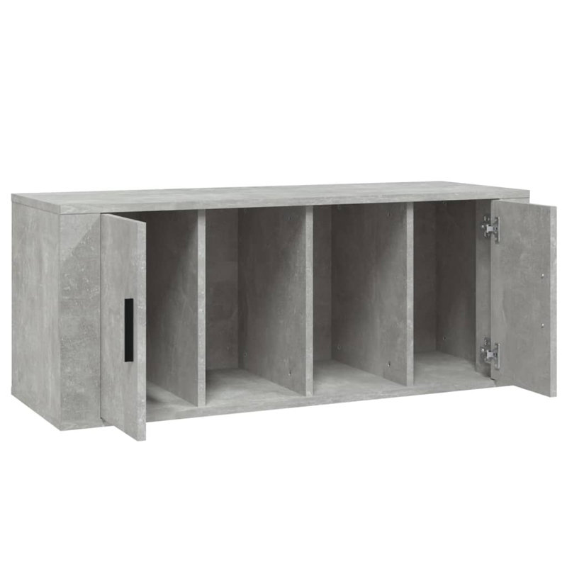 Karnesha Unfinished TV Stand, Concrete Grey