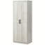 Armoire de rangement autoportante 63 po à 2 portes avec tablettes à 5 niveaux et 2 tablettes réglables pour la salle à manger, blanc antique 63 po