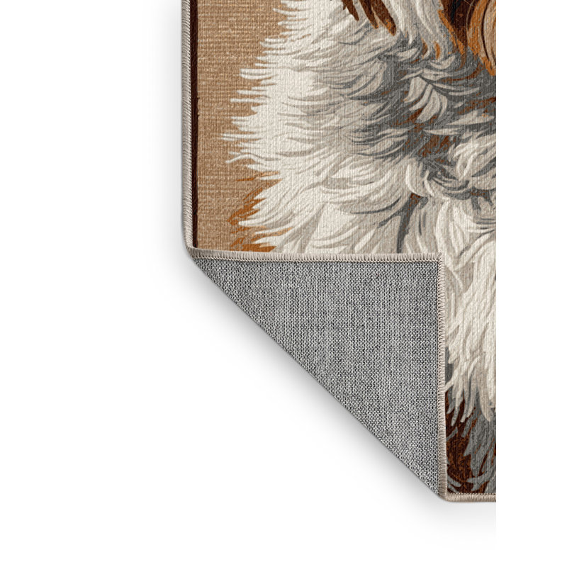 Washable Spinone Italiano Dogs Area Rug, Rectangle 8' x 12'