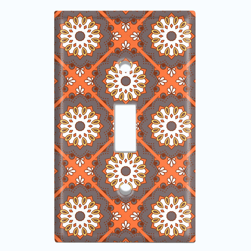 Patterned 1 - Gang Toggle Light Switch Standard Wall Plate