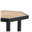 Table d'appoint d'extérieur avec lattes en bois d'acacia et structure en métal Nahanni, beige