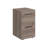 2-Drawer Mobile Pedestal, Brown finish