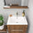 24" White Ceramic Rectangular Single Bathroom Vanity Tops Drop-In Bathroom Sink with Overflow(Top Only)-103566838