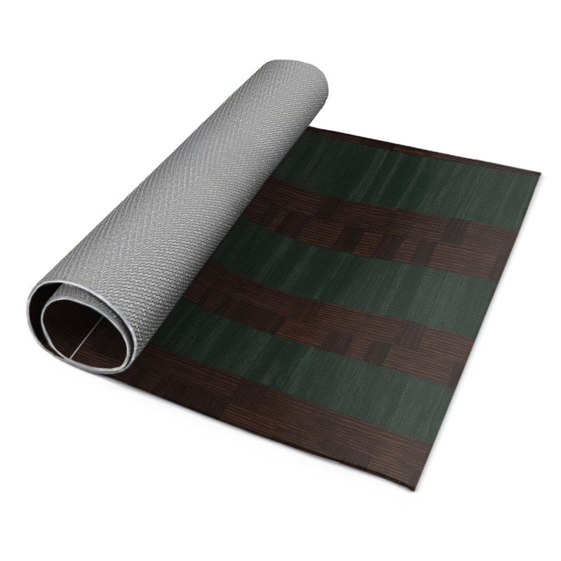 Tapis intérieur / extérieur noir à carreaux, Rectangle 4pi x 6 pi