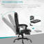 Fauteuil de massage vibrant 7 points, fauteuil inclinable de direction haut dossier