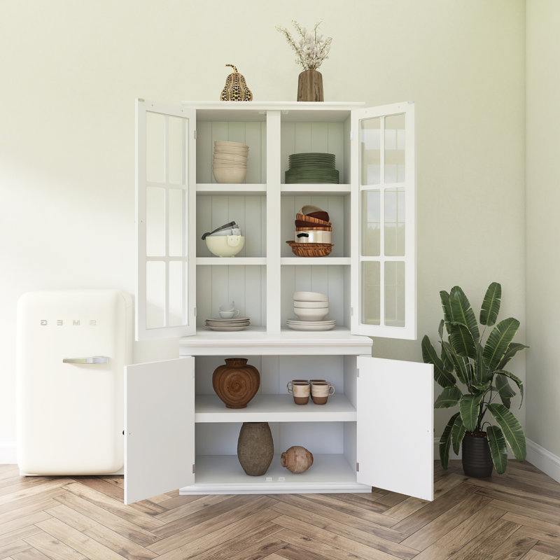 75.25'' Tall Display Cabinet With Double Glass Doors