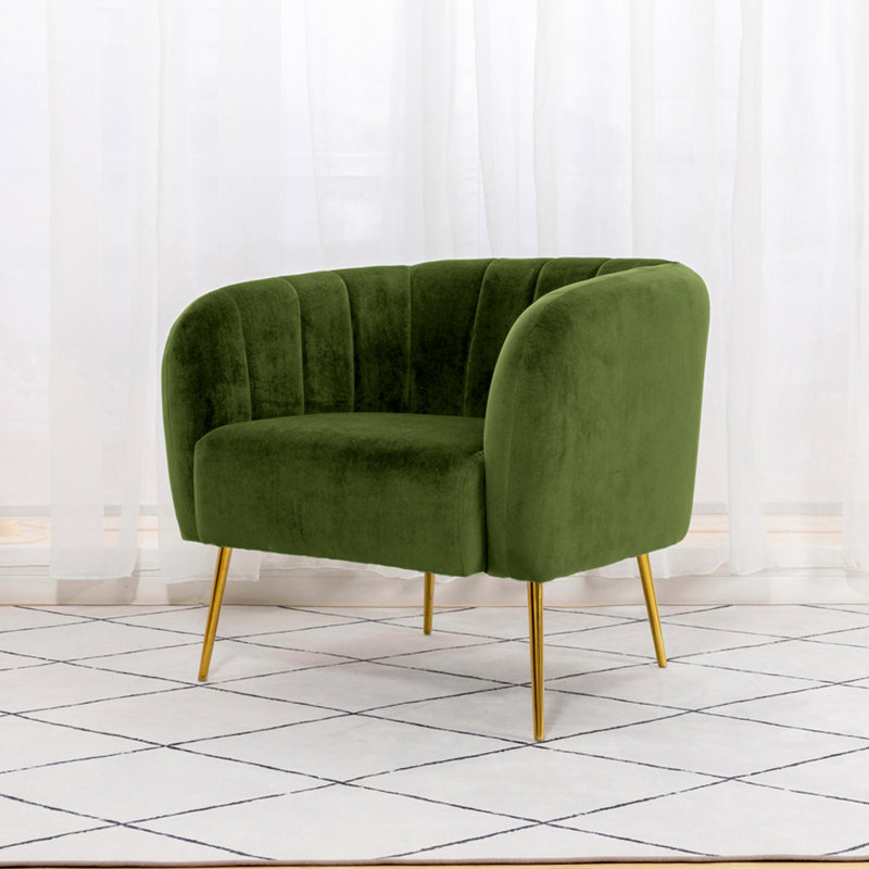 Hayler Velvet Barrel Chair