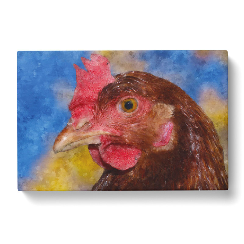 Hen - Wrapped Canvas, 50cm H x 76cm W x 3cm D