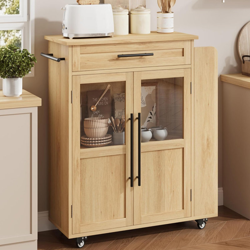 45 cm W Kitchen Island, Yellow