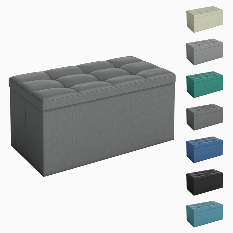 76.5cm Wide Standard Ottoman, Dark Grey