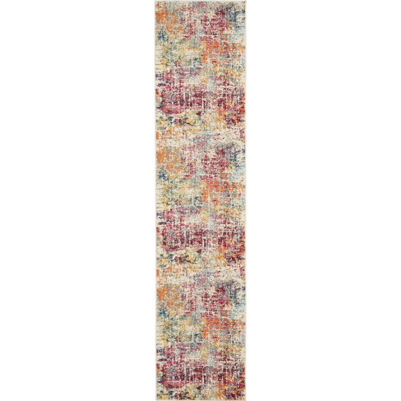 Abstract Indoor Rug, Runner 2'2" x 10'