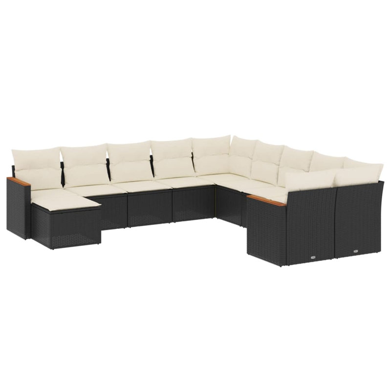 Grand canapé modulaire en rotin PE Vidaxl