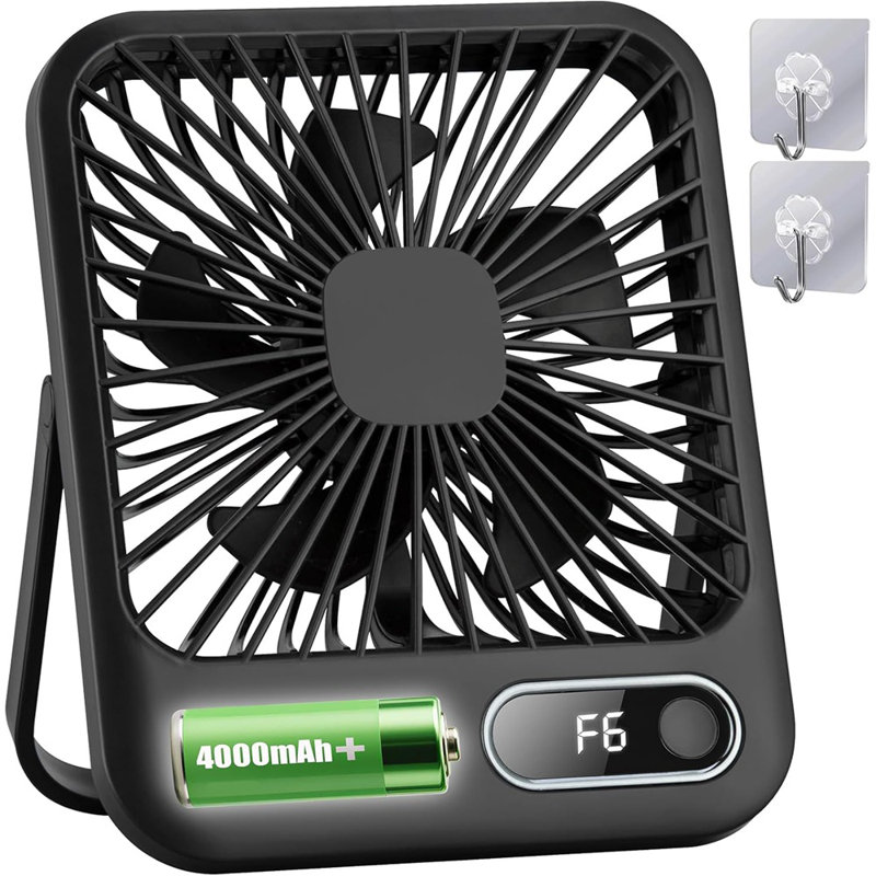 Ventilateur de voyage portable Summer Summer avec batterie 4000Mah, USB Re ...