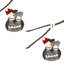 Ensemble de 2 figurines suspendues hibou