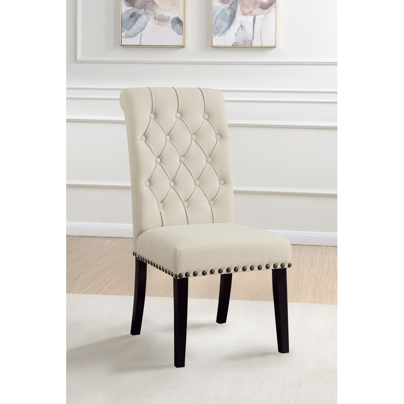 Chaise d'appoint Millville, Espresso rustique, Beige