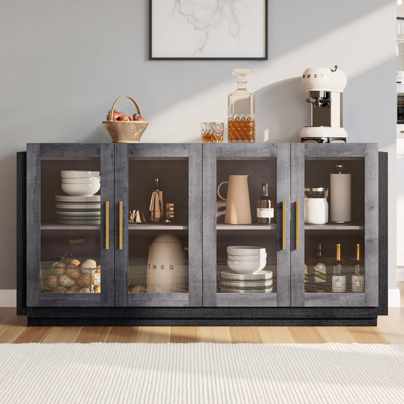 Buffet Ainez 64, Gris / Noir