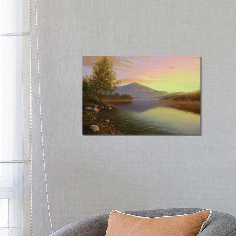 Sunrise over Lake Placid 1 Piece Wrapped Canvas Painting, 66.04 cm H x 45.72 cm W x 1.91 cm D