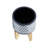 Ceramic 5" Aztec Planter On Wooden Stand