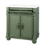 Meuble-lavabo de 28 po avec base à colonne romaine, rangement de qualité P2, lavabo Mid-Century facile à nettoyer, poignées en métal, lavabo profond pour garder le comptoir au sec