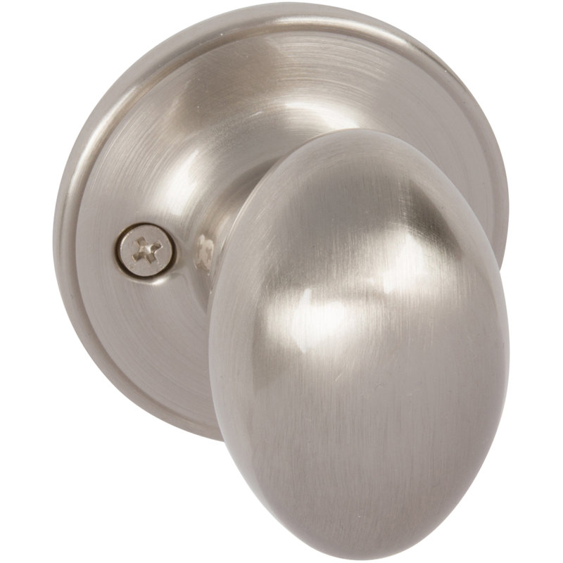 Callan Oval Door Knob, Satin Nickel