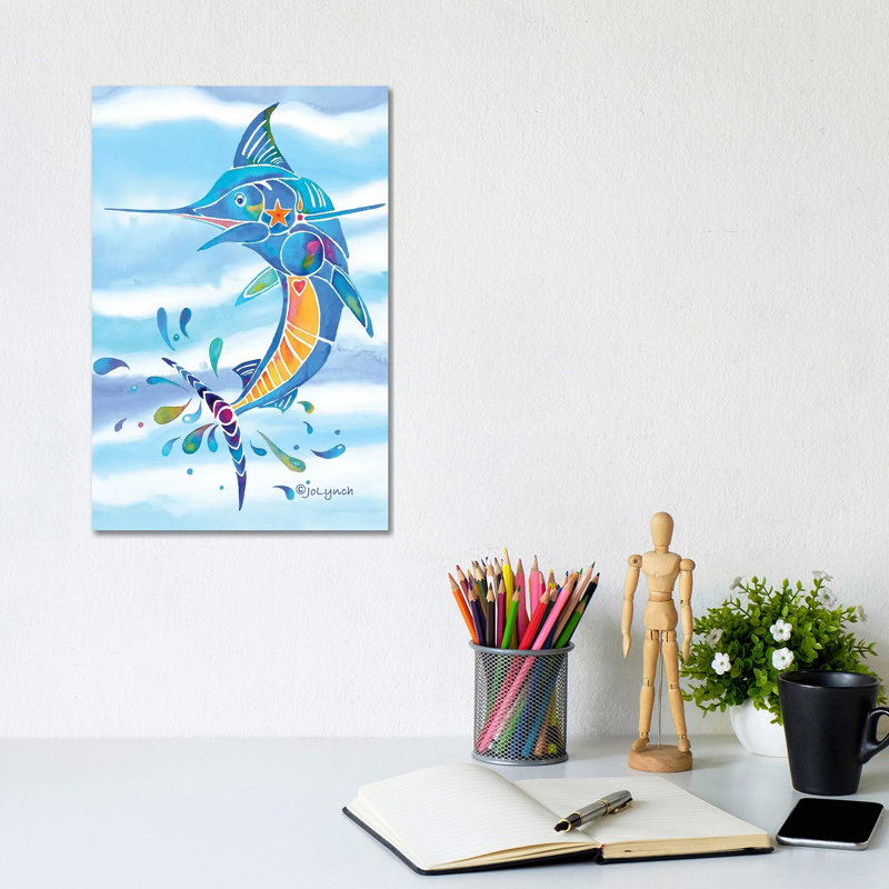 Marlin Fishing by Jo Lynch - Wrapped Canvas Gallery-Wrapped Canvas Giclée, 30.48cm H x 20.32cm W