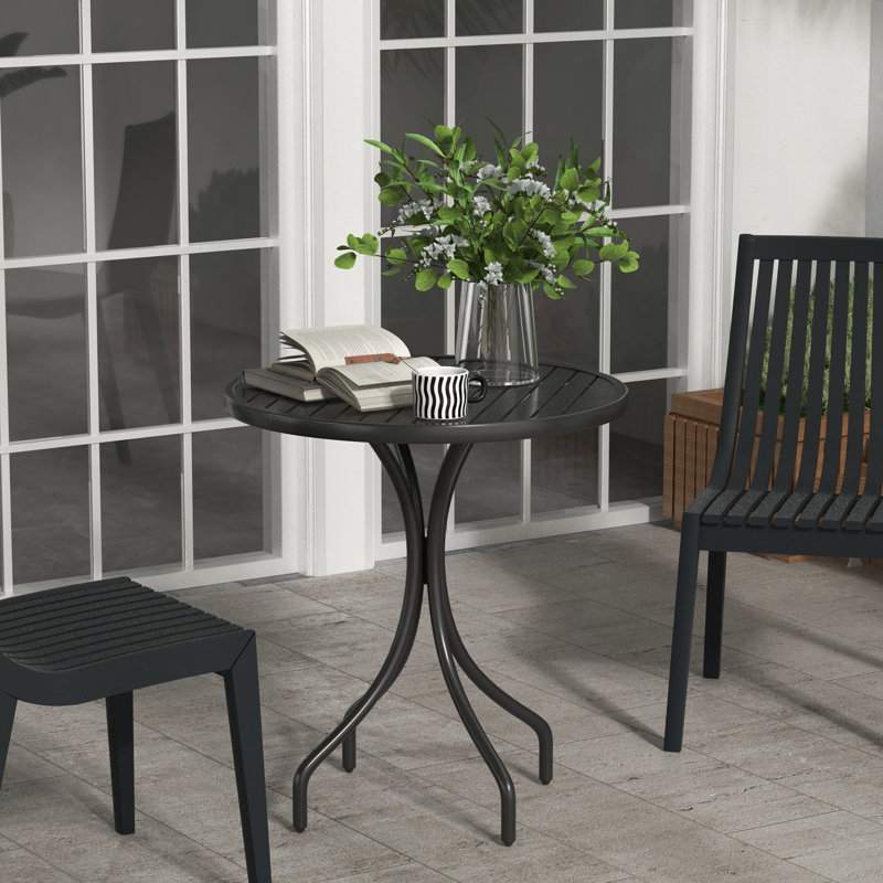 Aliziah Round Metal Outdoor Bistro Table , 66cm cm W 66cm cm D