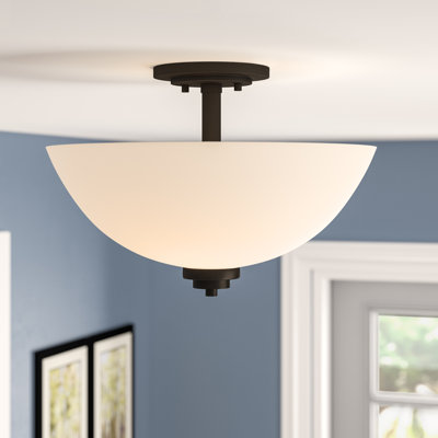 Cardiff Glass Semi Flush Mount